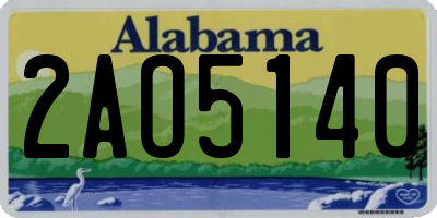 AL license plate 2AO5140