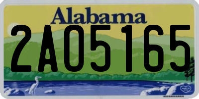 AL license plate 2AO5165