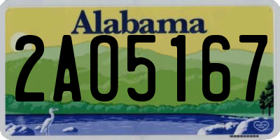 AL license plate 2AO5167