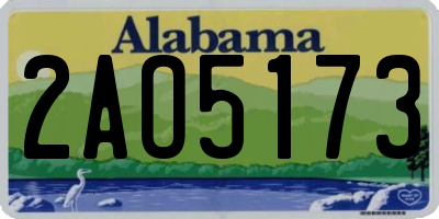 AL license plate 2AO5173