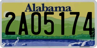 AL license plate 2AO5174