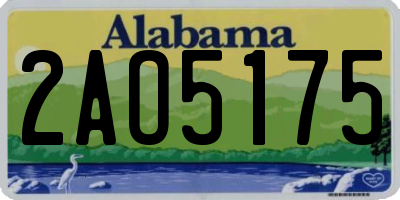 AL license plate 2AO5175