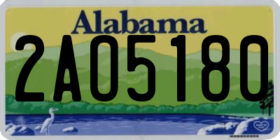 AL license plate 2AO5180