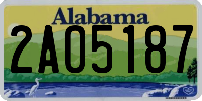 AL license plate 2AO5187