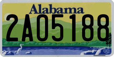 AL license plate 2AO5188