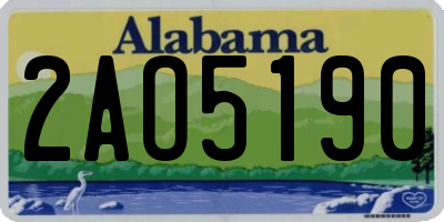 AL license plate 2AO5190