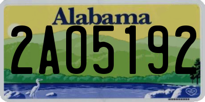 AL license plate 2AO5192