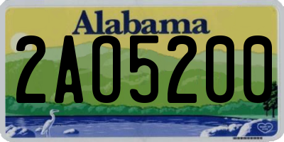 AL license plate 2AO5200