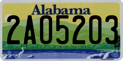 AL license plate 2AO5203