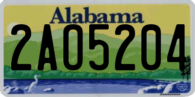 AL license plate 2AO5204