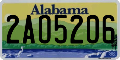 AL license plate 2AO5206
