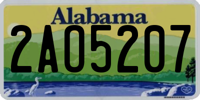 AL license plate 2AO5207