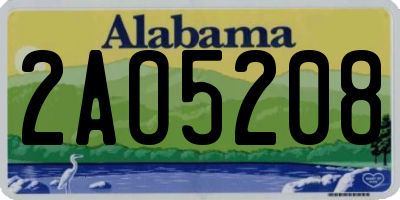 AL license plate 2AO5208