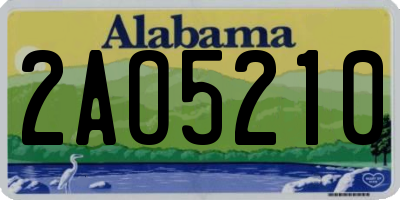 AL license plate 2AO5210