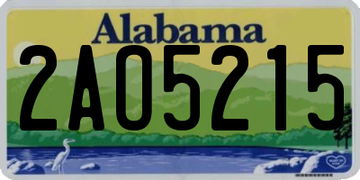 AL license plate 2AO5215