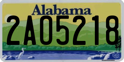 AL license plate 2AO5218