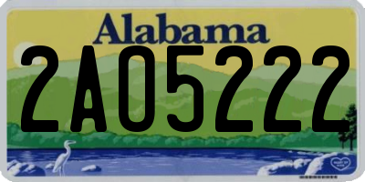 AL license plate 2AO5222