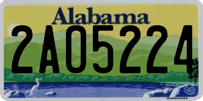AL license plate 2AO5224