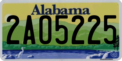 AL license plate 2AO5225