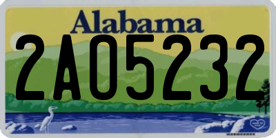 AL license plate 2AO5232