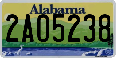 AL license plate 2AO5238