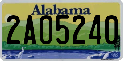 AL license plate 2AO5240