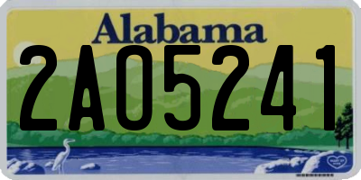 AL license plate 2AO5241