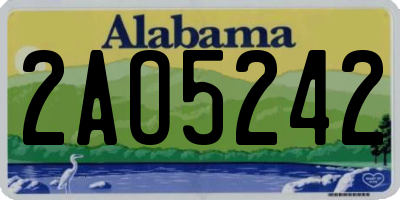 AL license plate 2AO5242