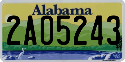 AL license plate 2AO5243