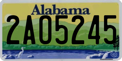 AL license plate 2AO5245
