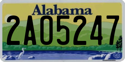 AL license plate 2AO5247