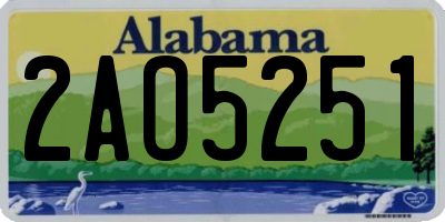 AL license plate 2AO5251