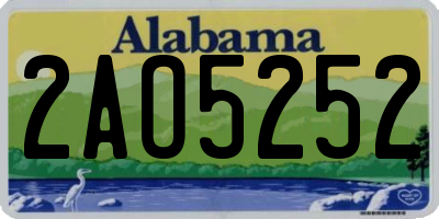 AL license plate 2AO5252