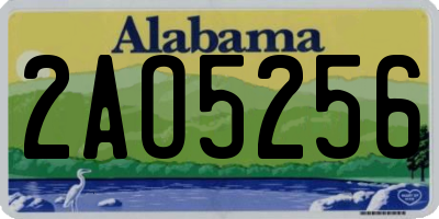 AL license plate 2AO5256