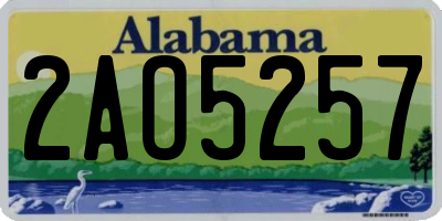 AL license plate 2AO5257