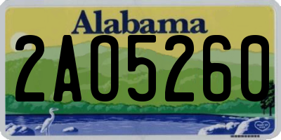 AL license plate 2AO5260