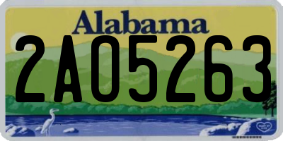 AL license plate 2AO5263