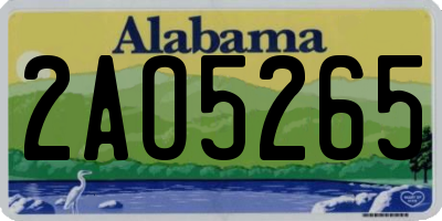 AL license plate 2AO5265