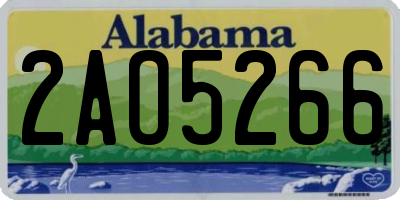 AL license plate 2AO5266
