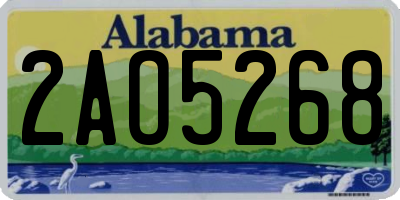 AL license plate 2AO5268