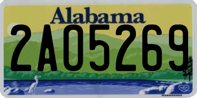 AL license plate 2AO5269