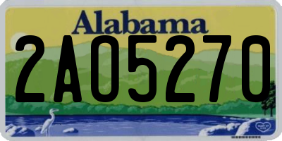 AL license plate 2AO5270
