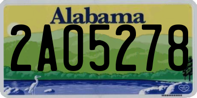 AL license plate 2AO5278