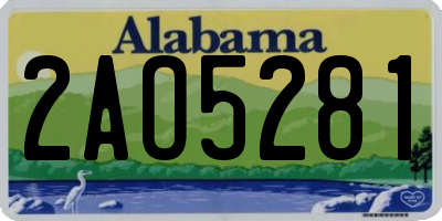 AL license plate 2AO5281