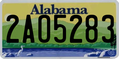 AL license plate 2AO5283