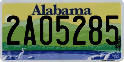 AL license plate 2AO5285