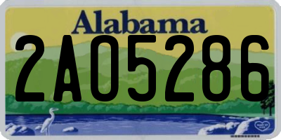 AL license plate 2AO5286