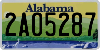 AL license plate 2AO5287