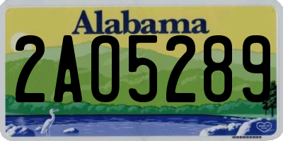 AL license plate 2AO5289
