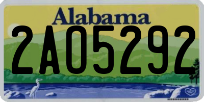 AL license plate 2AO5292